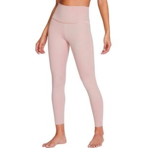NIKE Yoga Tight Fit Blush Baby Pink High Rise 7/8 Leggings Womens Medium New